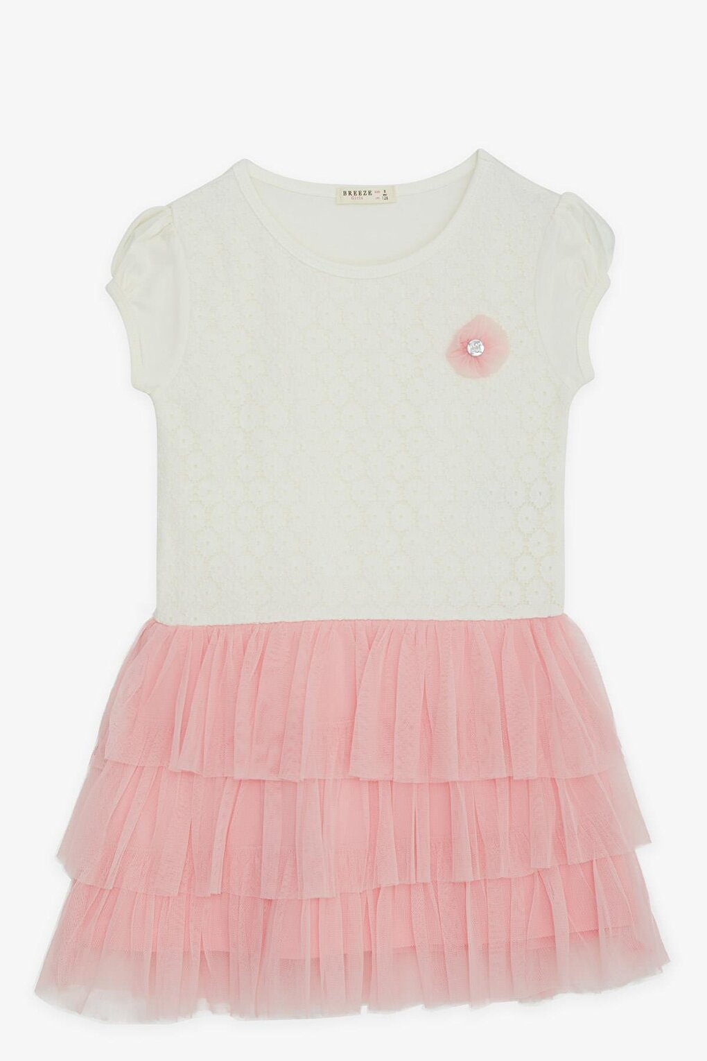 Girl's Dress Lace Tulle Ecru (Age 4)