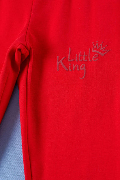 Red Little King Print Baby Boy Suit 17312