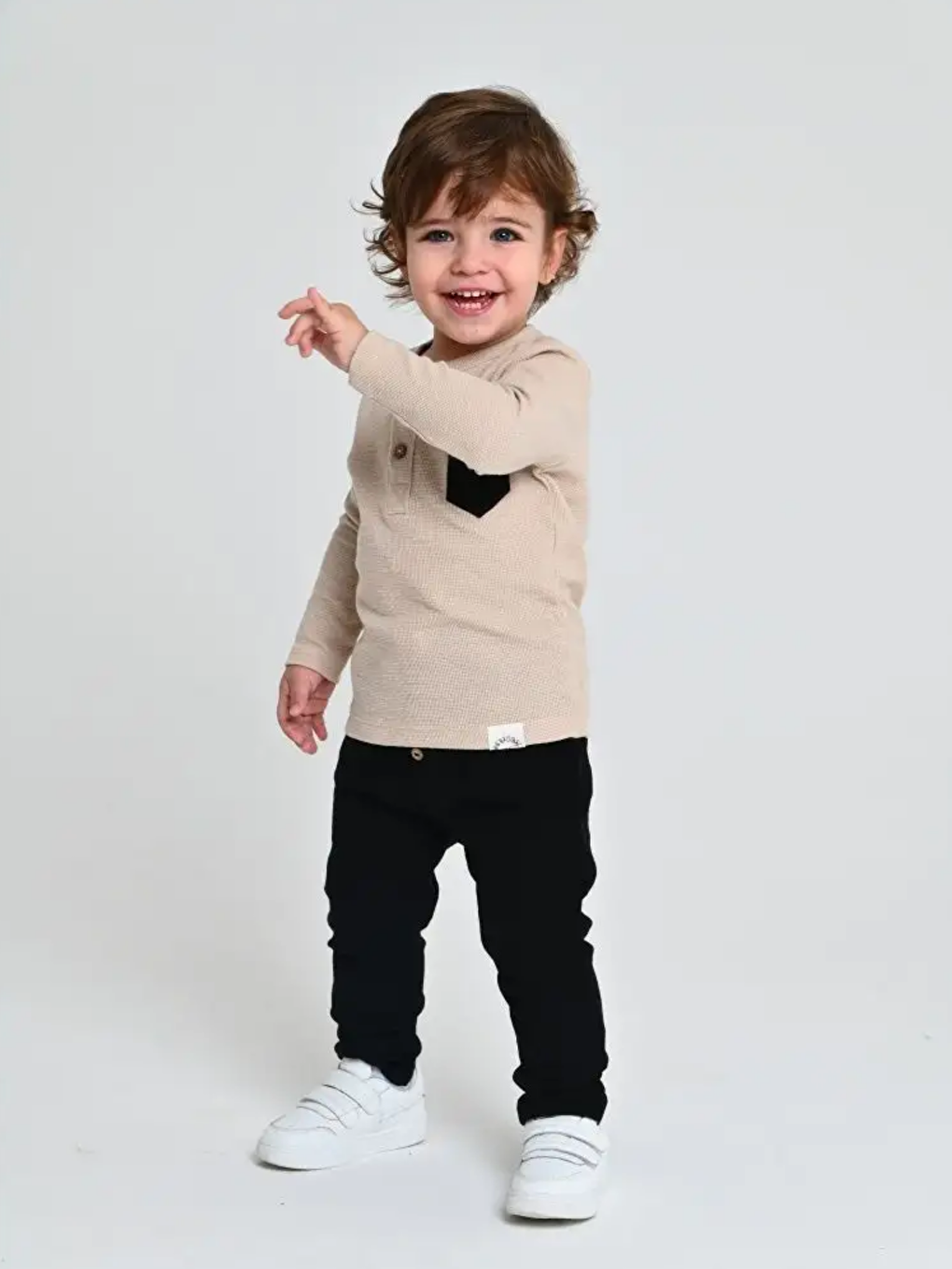 Crew Neck Long Sleeve Baby Boy 2 Piece Set