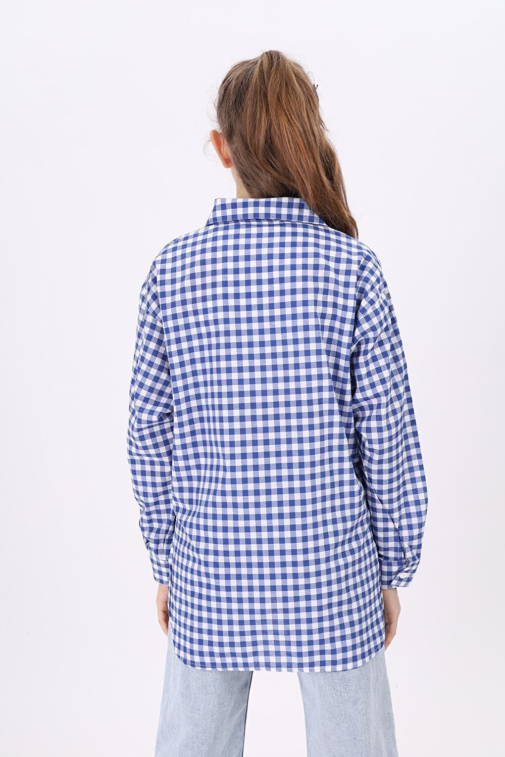 Girl's Plaid Shirt 9-14 Years Lx182-2