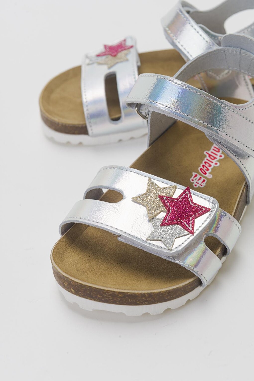 Girl's Silver Leather healthy Supported Children's Sandals