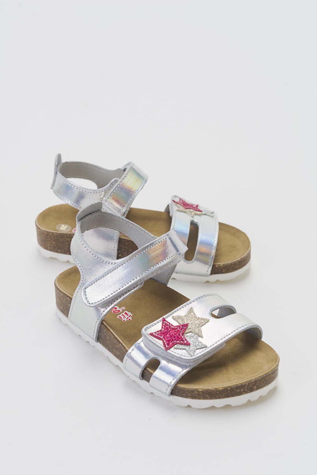 Girl's Silver Leather healthy Supported Children's Sandals