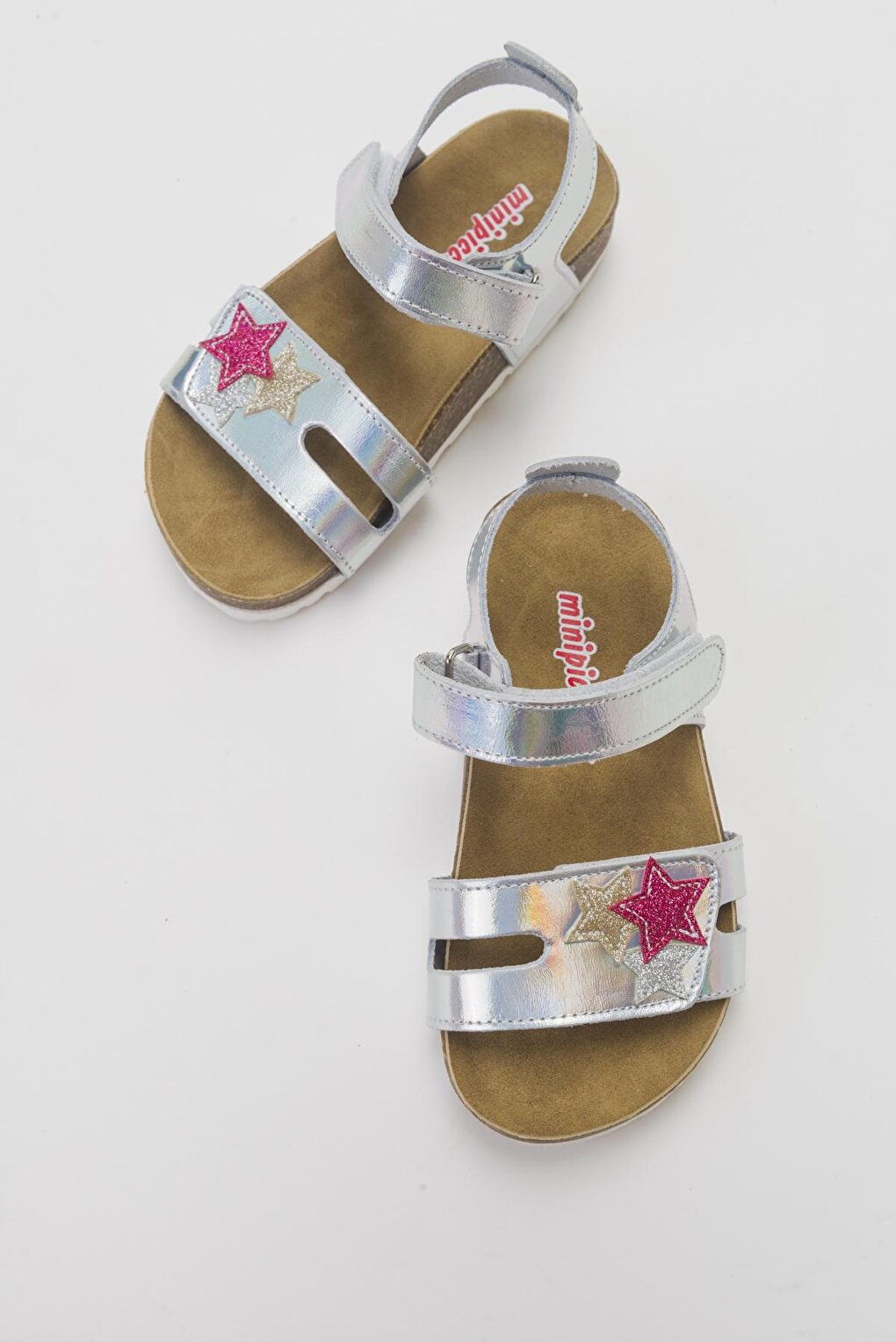 Girl's Silver Leather healthy Supported Children's Sandals