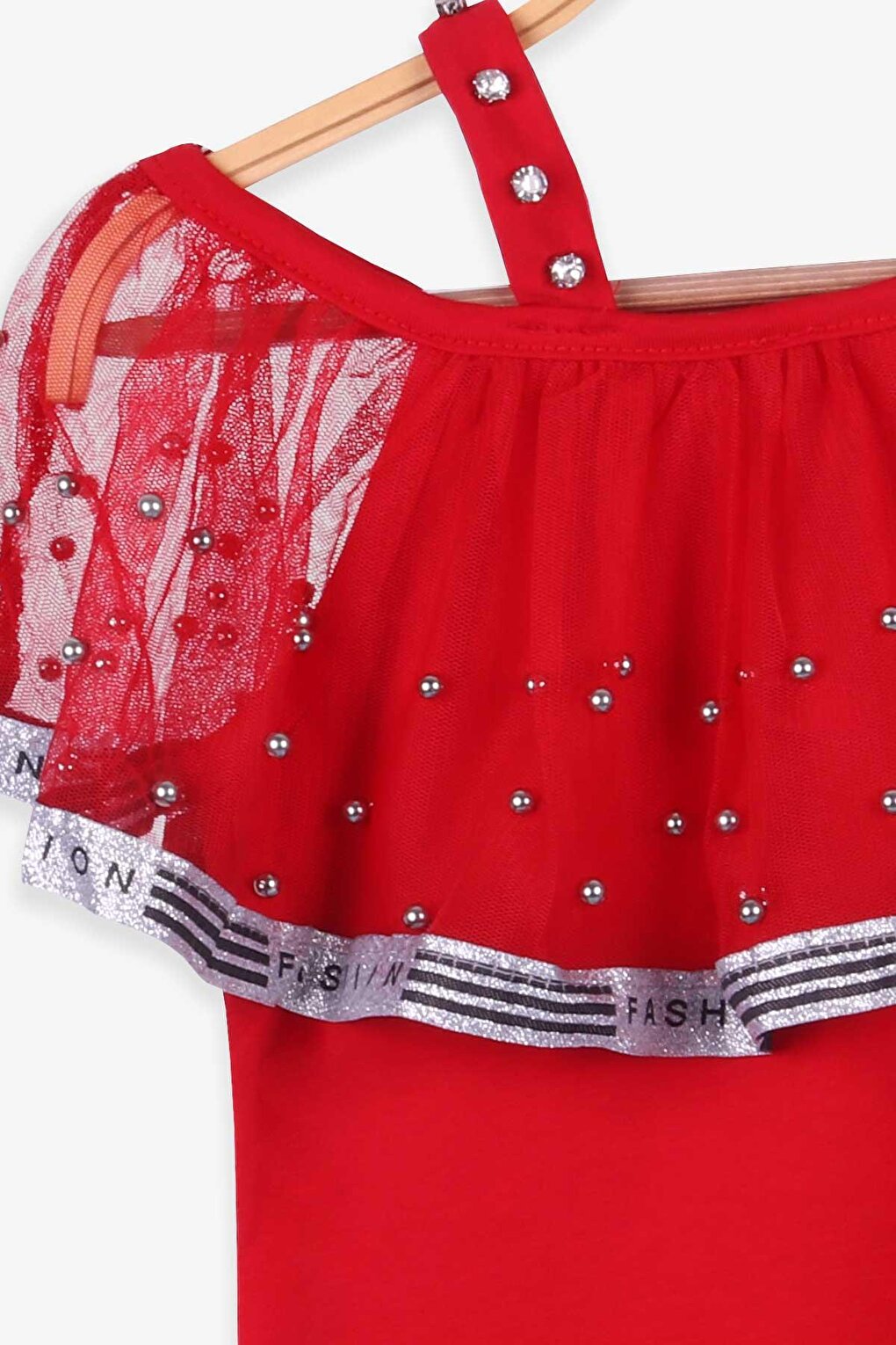 Girl's Blouse Tulle Red (8-14 Years)