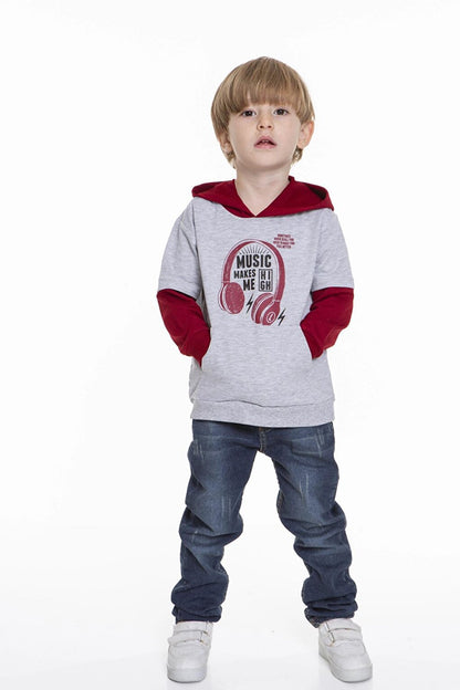 Headphone Printed Baby Boy Hoodie 54265