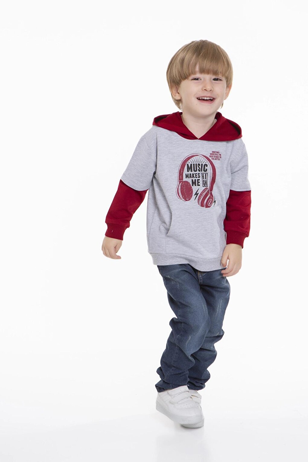 Headphone Printed Baby Boy Hoodie 54265