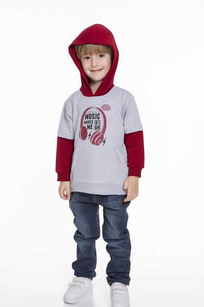 Headphone Printed Baby Boy Hoodie 54265