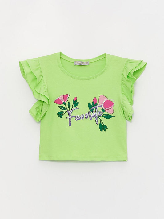 Girl's Floral Favorite Printed T-Shirt