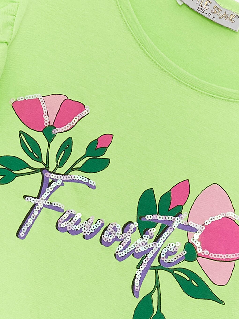 Girl's Floral Favorite Printed T-Shirt