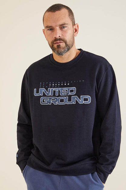 Rufus Navy Blue O Neck Men's Sweatshirt - 88127