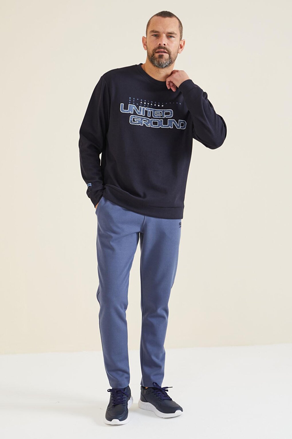 Rufus Navy Blue O Neck Men's Sweatshirt - 88127