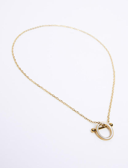 Gold Ring Figured Necklace