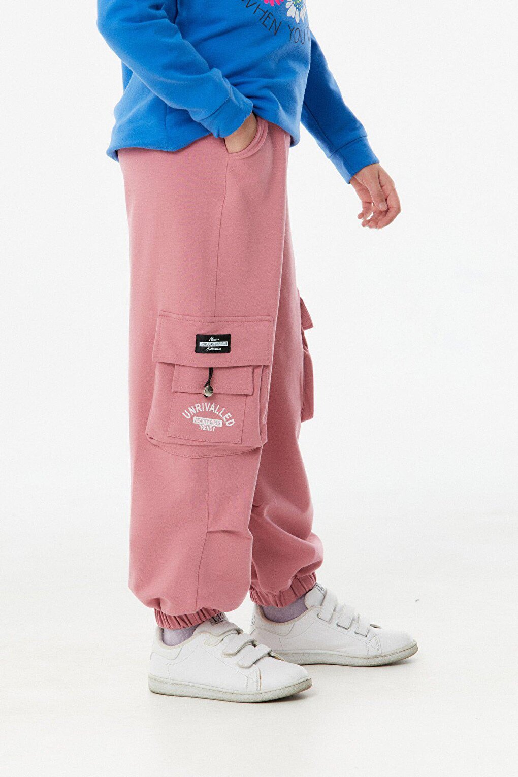 Printed Elastic Waist Jogger Girl's Sweatpants