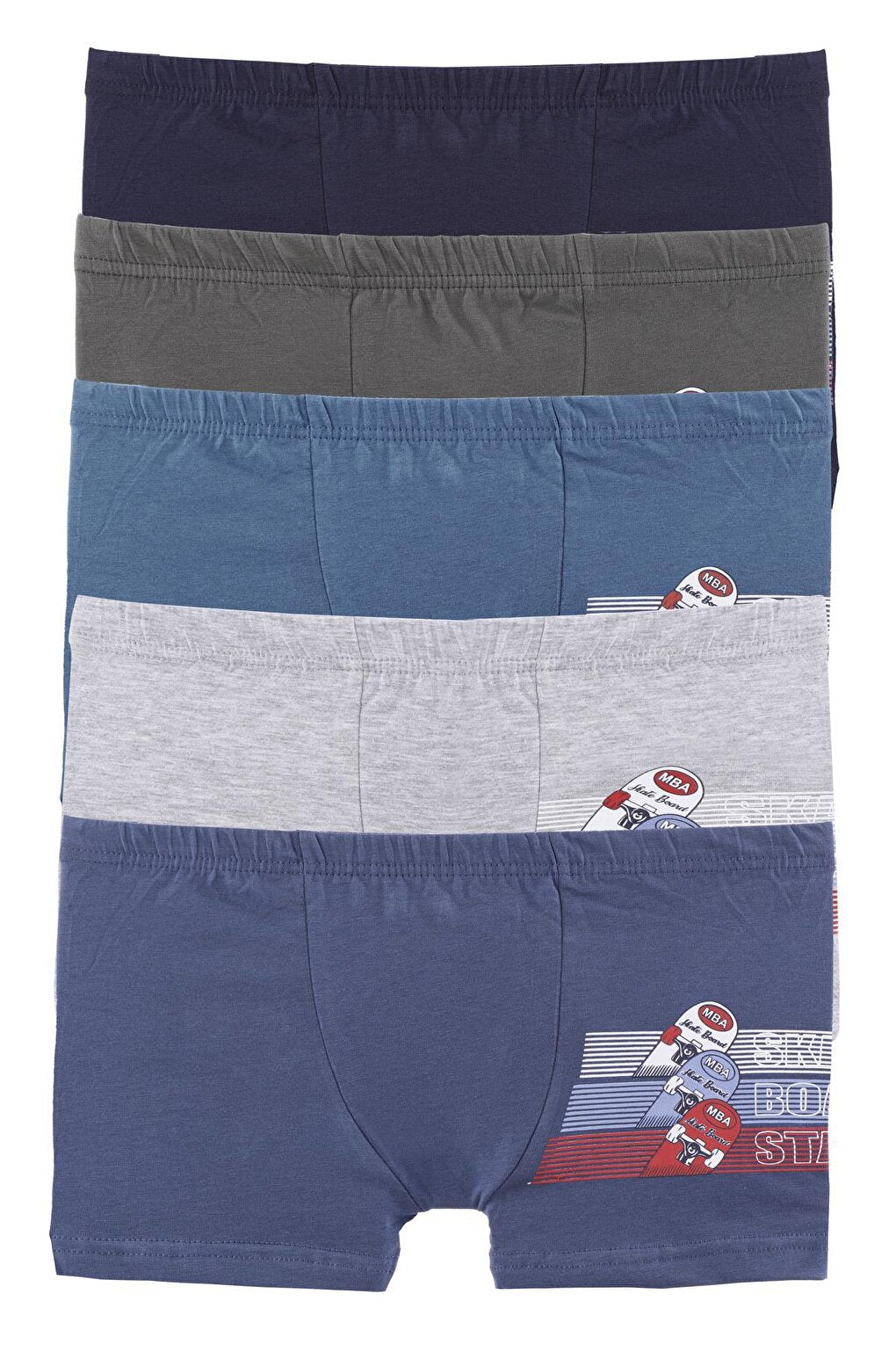 Boy's Boxer 5 Pack Waiter Lycra