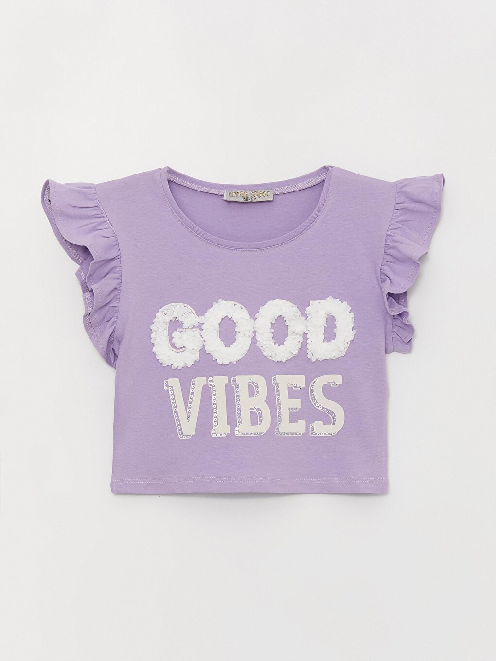 Girl's Ruffled Good Vibes T-Shirt