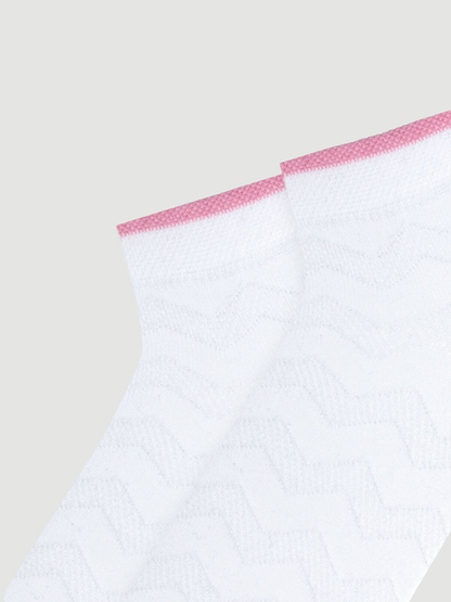 Self-patterned Girl's Booties Socks 3-pack