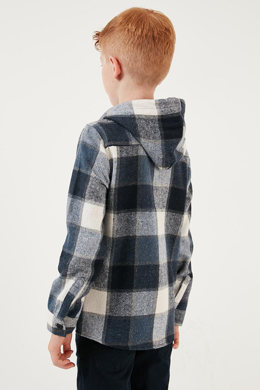 Hooded Double Pocket Plaid Winter Lumberjack Shirt CF24W81778