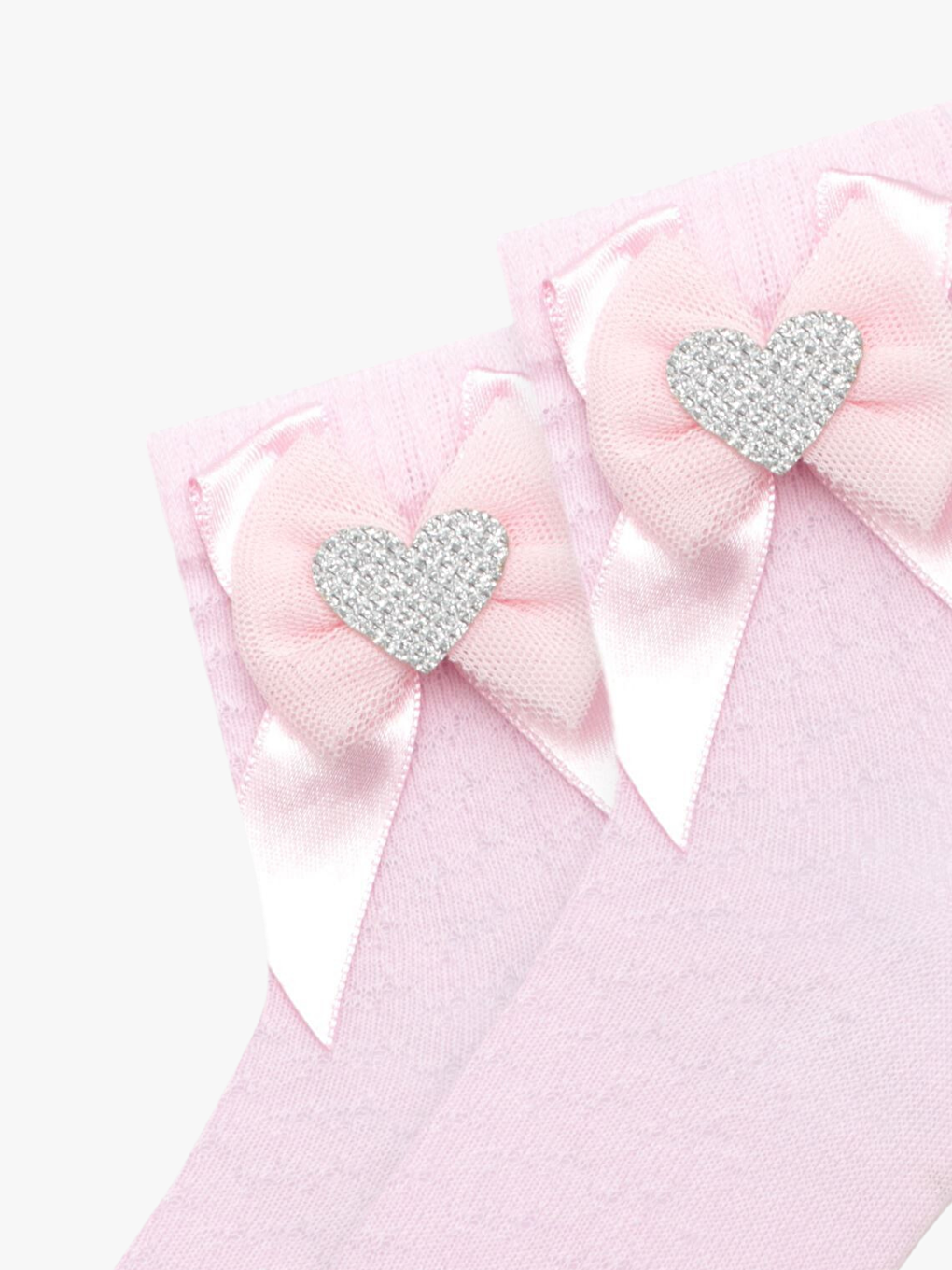 Heart-shaped Bow Detailed Girl's Socks 3-pack