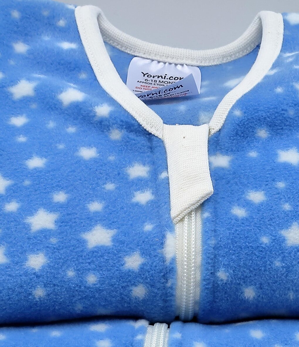 Baby Child, Starry, Long Sleeve, Oeko-tex Micro Fleece Sleeping Bag Tog 2, Extra Soft Handle