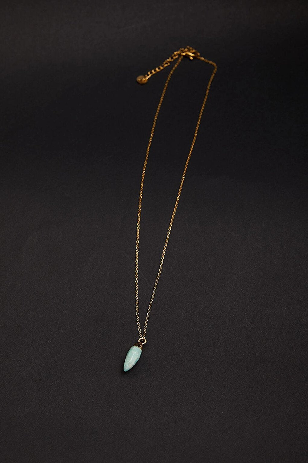 Women's Accessory Turquoise Stone Steel Necklace