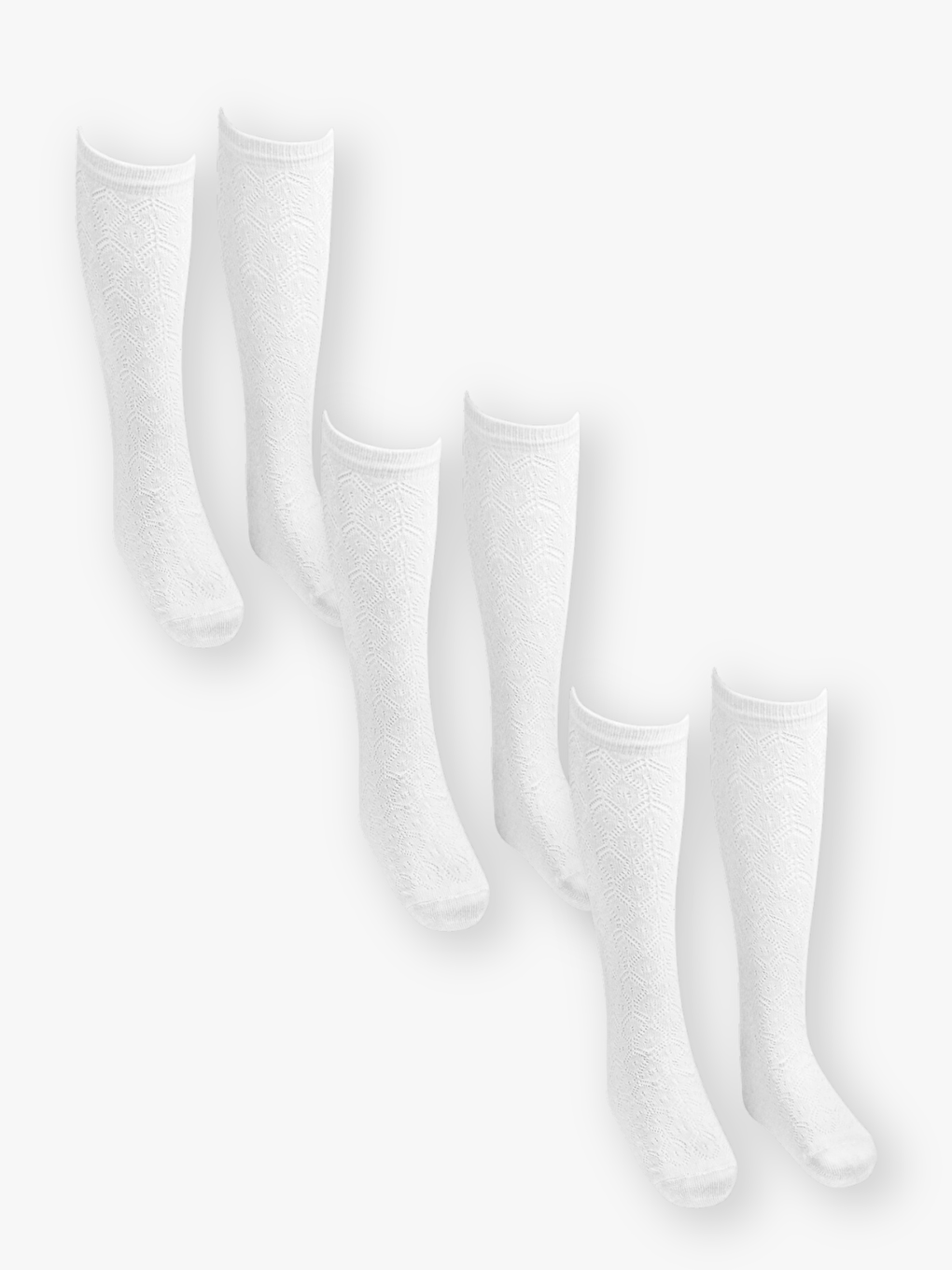 Self-patterned Girl's Knee-high Socks 3-pack