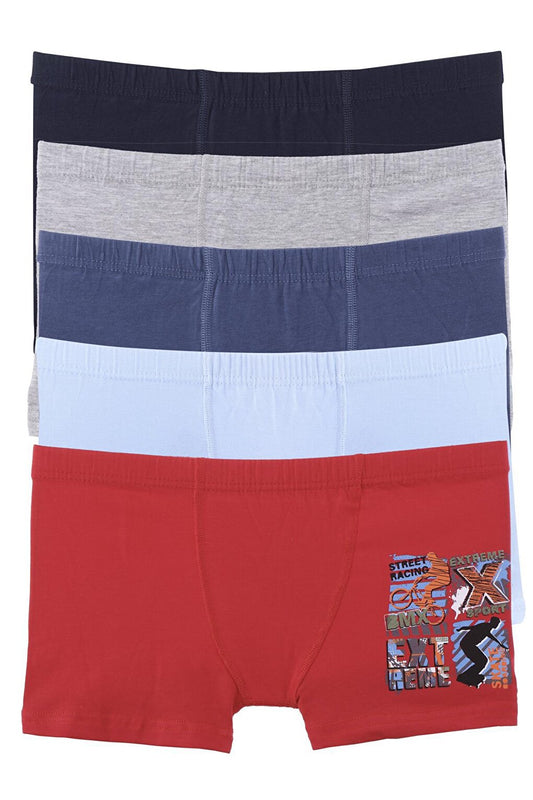 Boy's Boxer 5 Pack Waiter Lycra