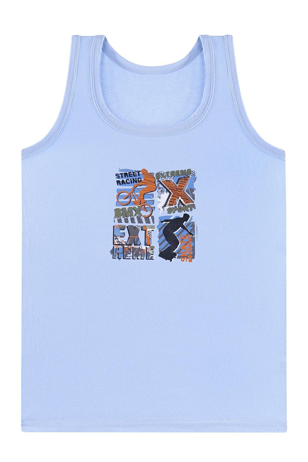 Boy's Undershirt Wide Strap Printed 5 Pack Waiter