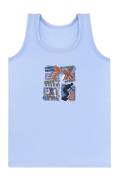 Boy's Undershirt Wide Strap Printed 5 Pack Waiter