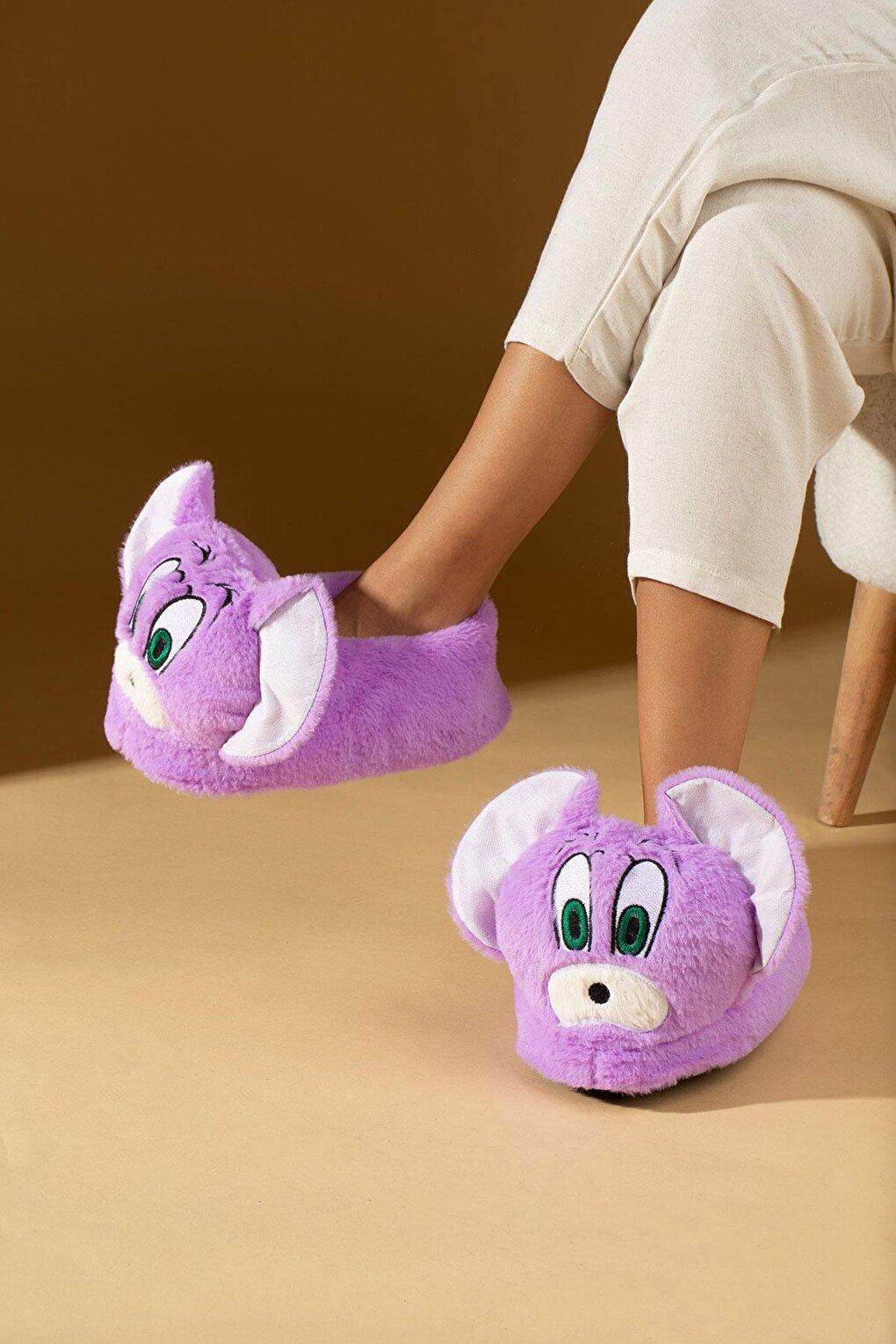 Cute Animal Figured Thermal Sole Women's Slippers P01-25-Jery