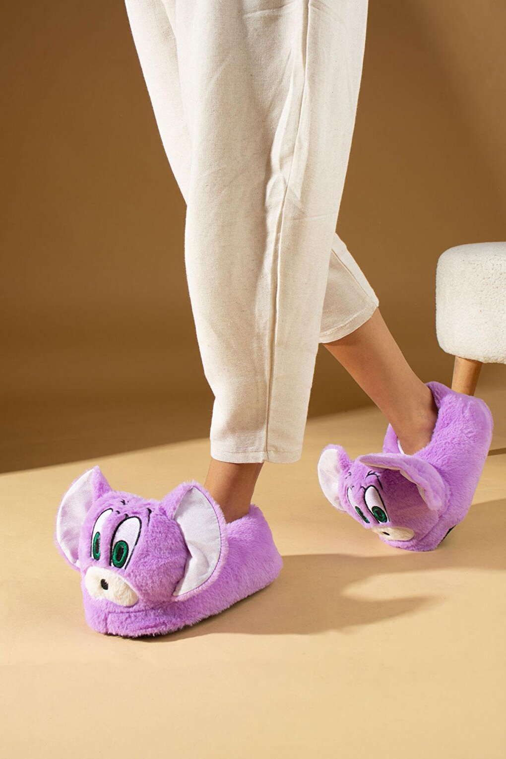 Cute Animal Figured Thermal Sole Women's Slippers P01-25-Jery