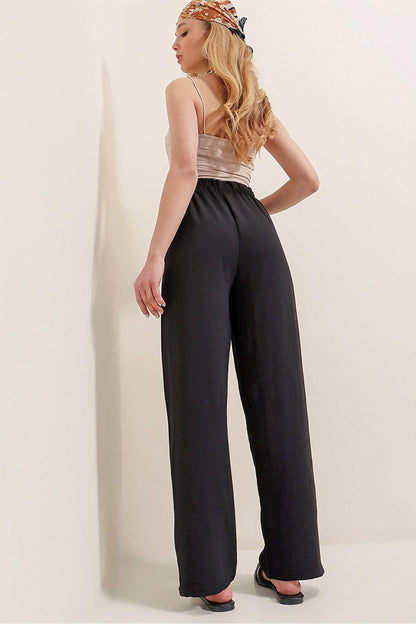 Elastic Waist Palazzo Ayrobin Trousers