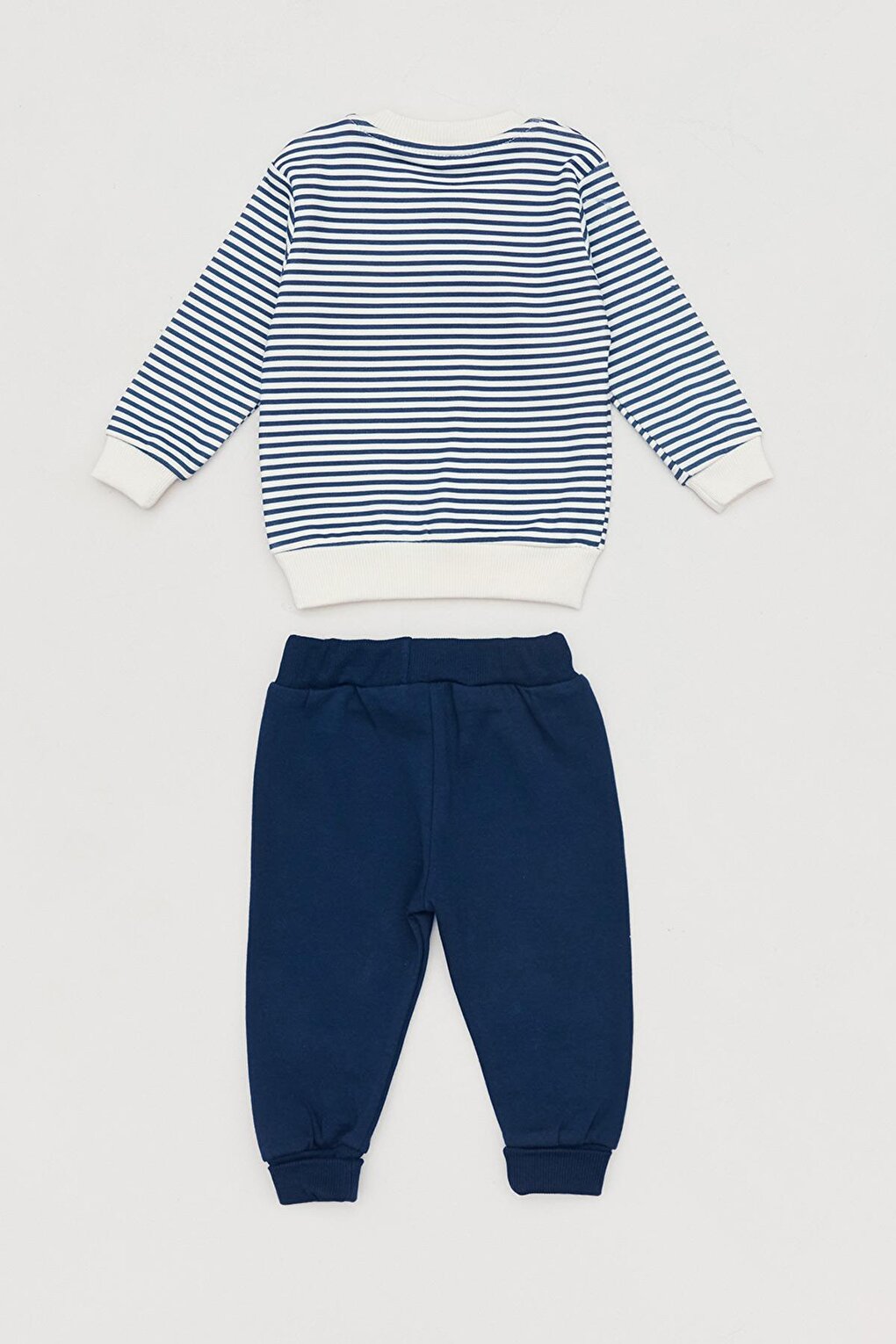 Striped Crew Neck Baby Boy Suit