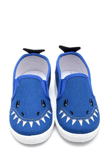 Tailed Shark Linen Children's Shoes-İNDİGO-F-493