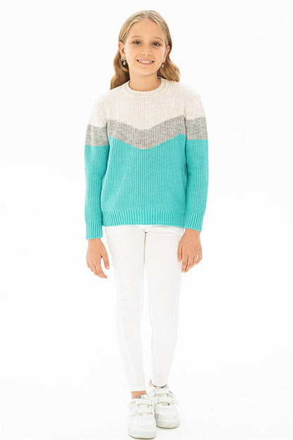 Girl's Colorful Knitwear Sweater