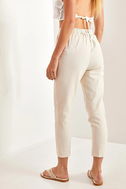 Women's Elastic Back Trousers