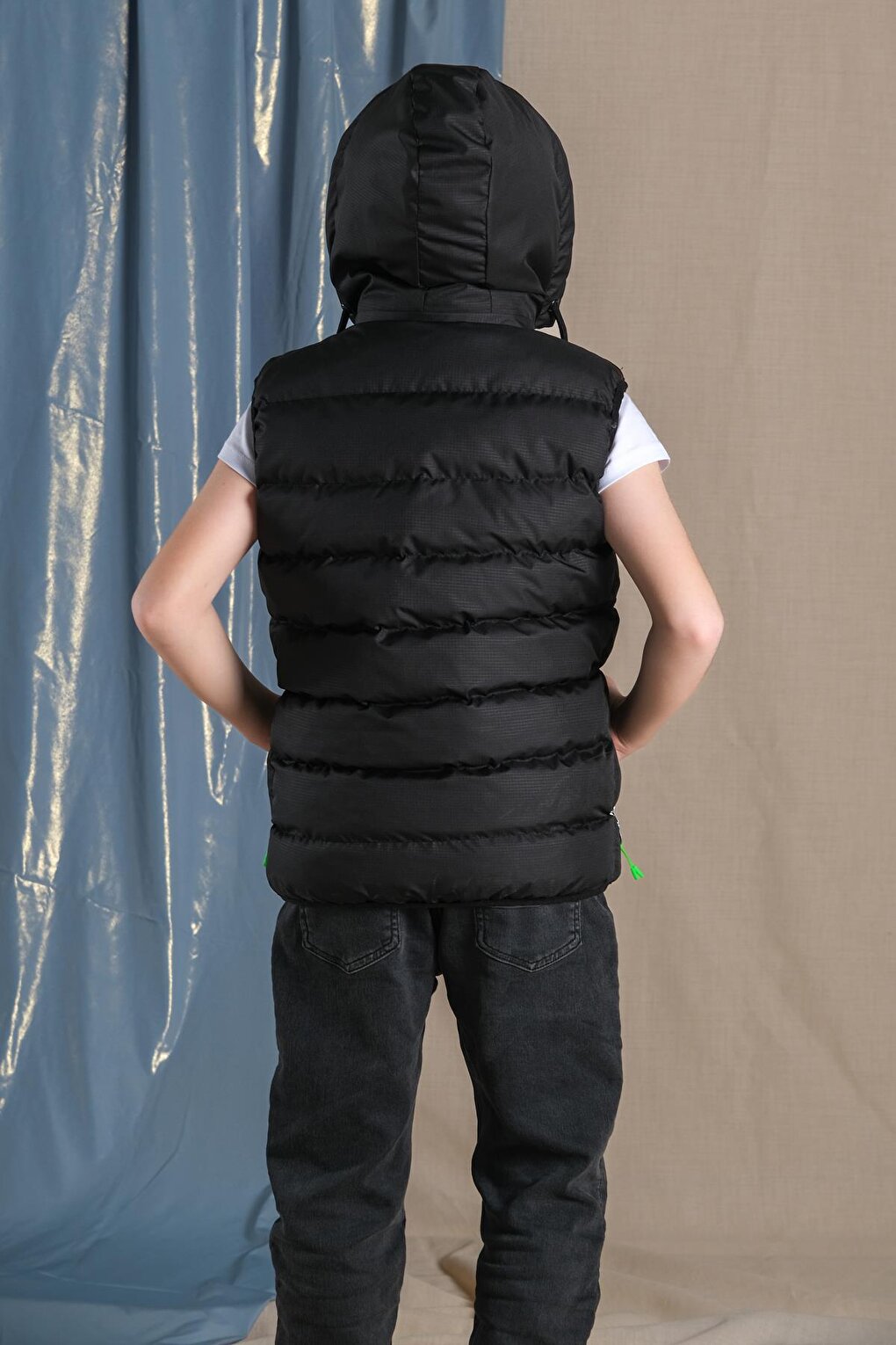 Removable Hooded Boy Puffer Vest