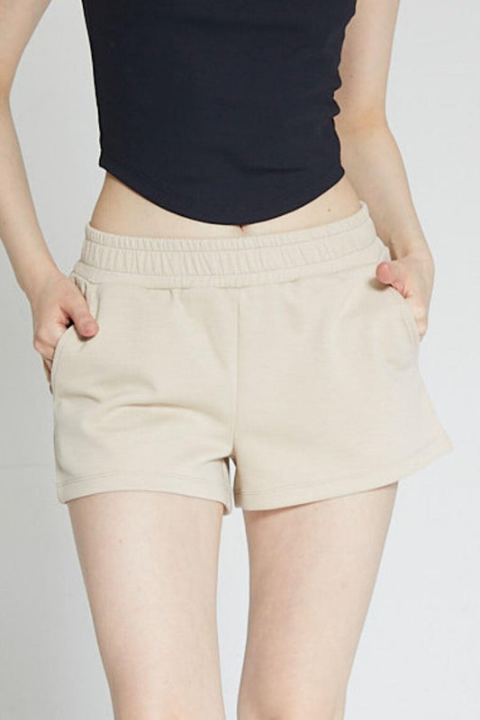 Beige Women's Soft Touch Short Shorts - Eva