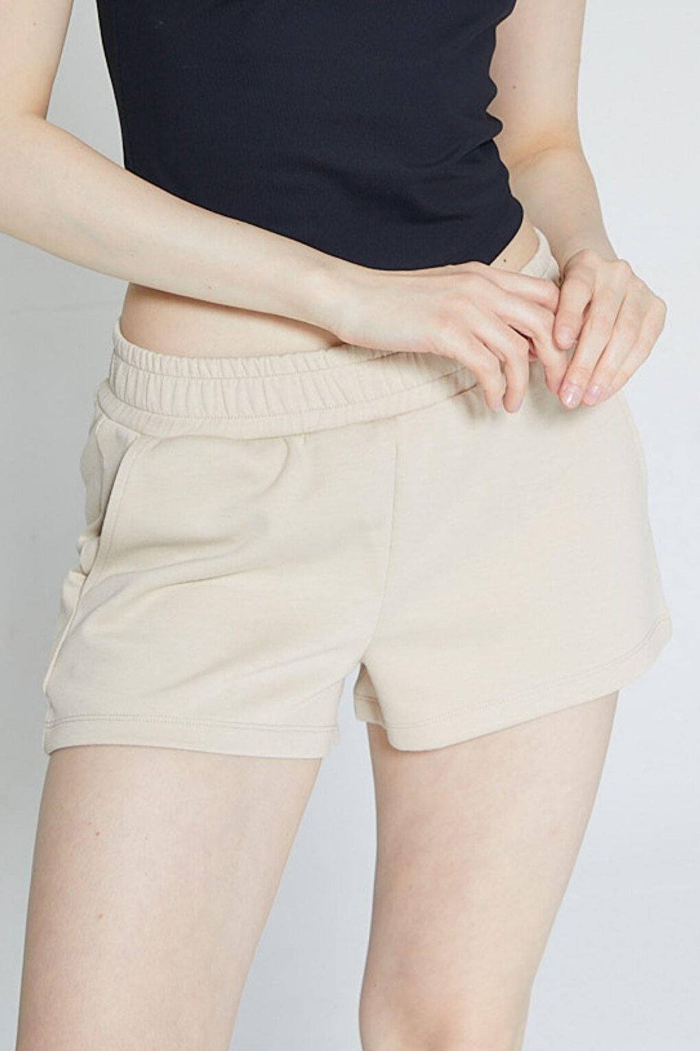 Beige Women's Soft Touch Short Shorts - Eva