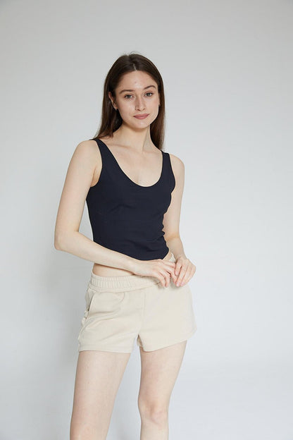 Beige Women's Soft Touch Short Shorts - Eva