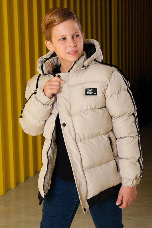 Boy's Removable Hooded Puffer Coat