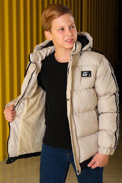 Boy's Removable Hooded Puffer Coat