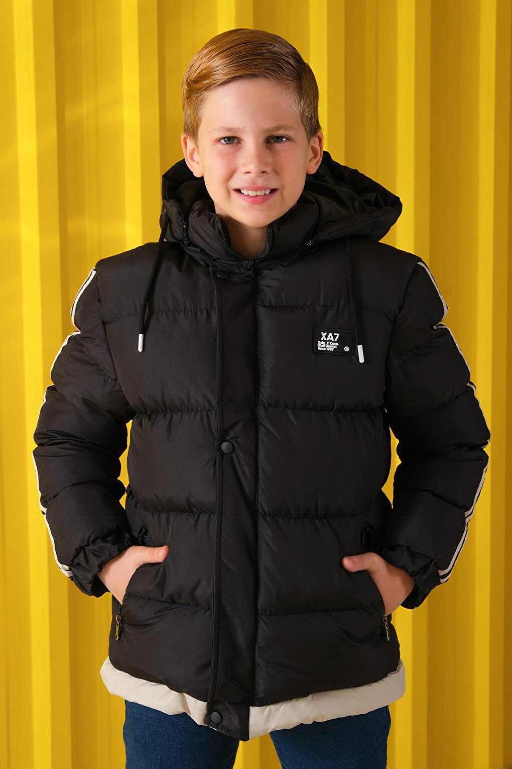 Boy's Removable Hooded Puffer Coat