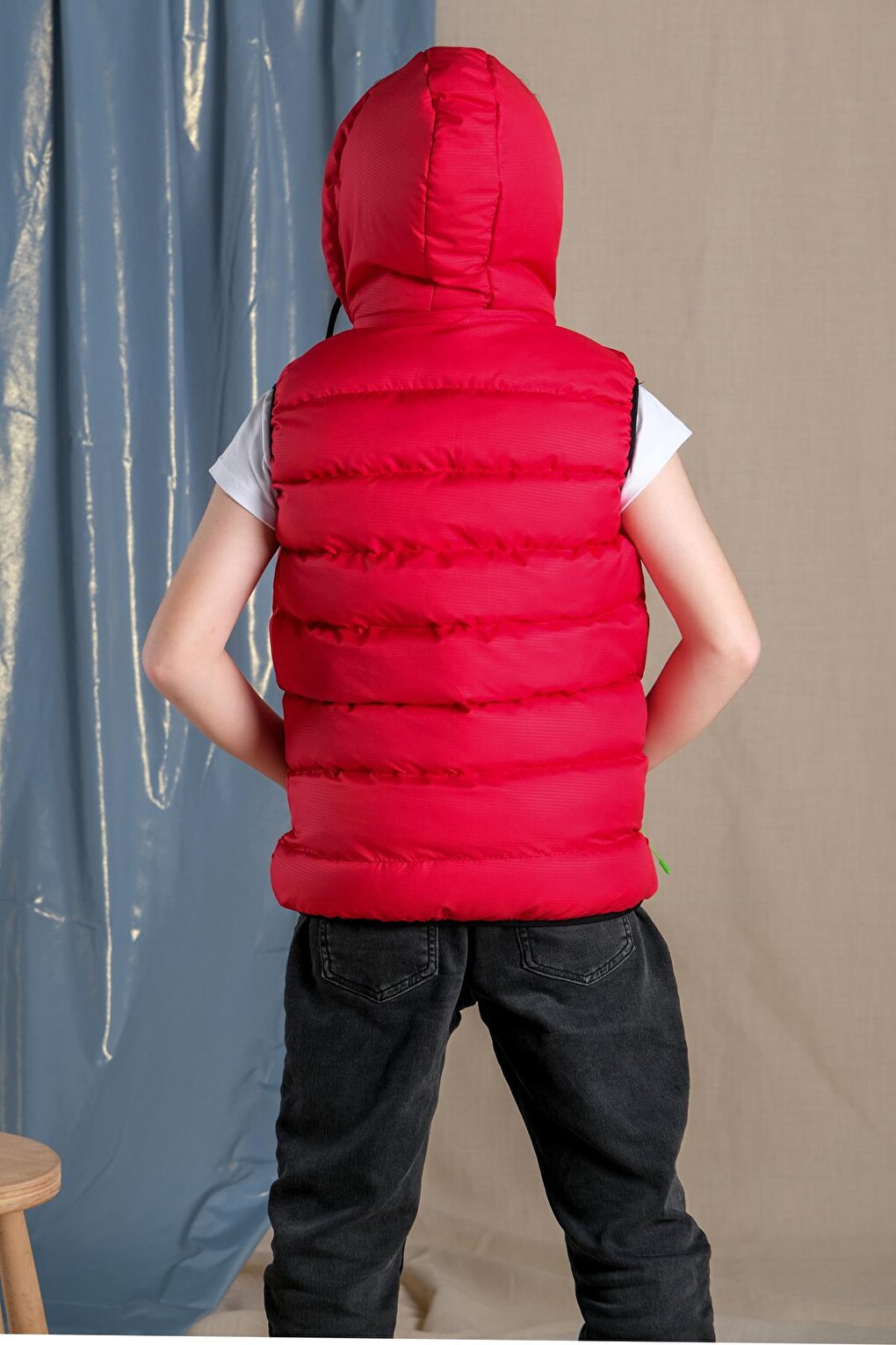 Removable Hooded Boy Puffer Vest