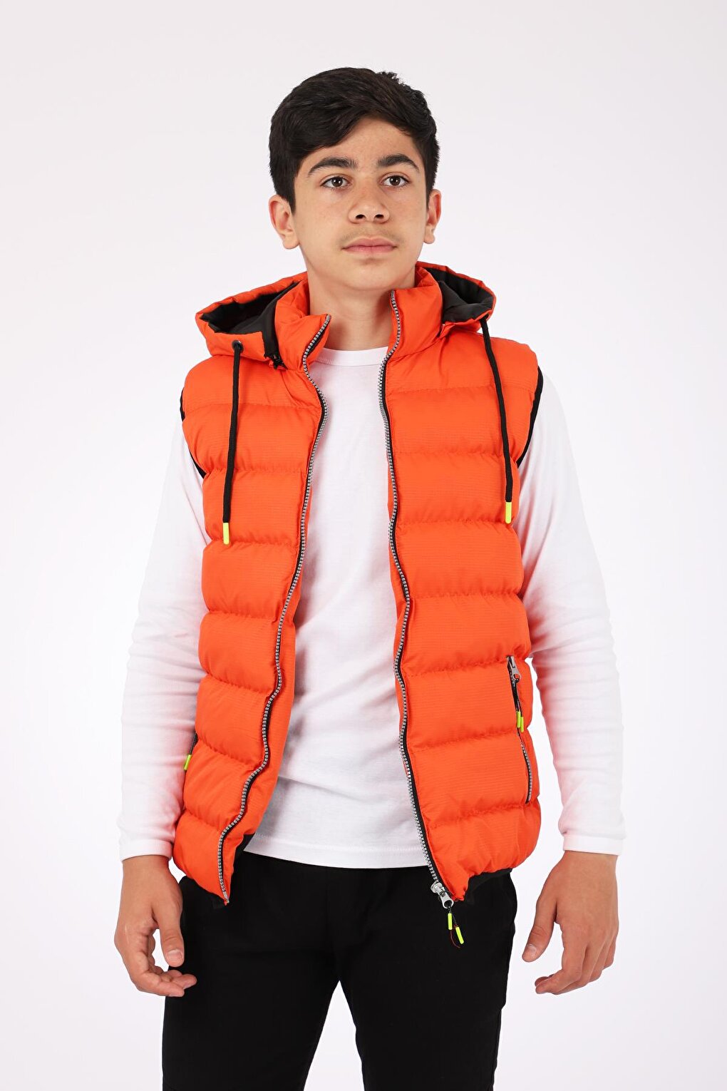 Removable Hooded Boy Puffer Vest