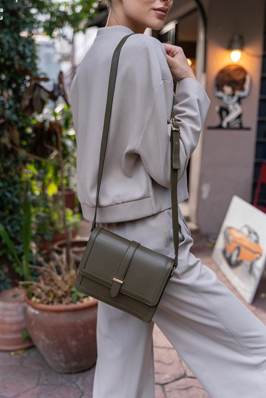 Perry Crossbody Bag - Khaki