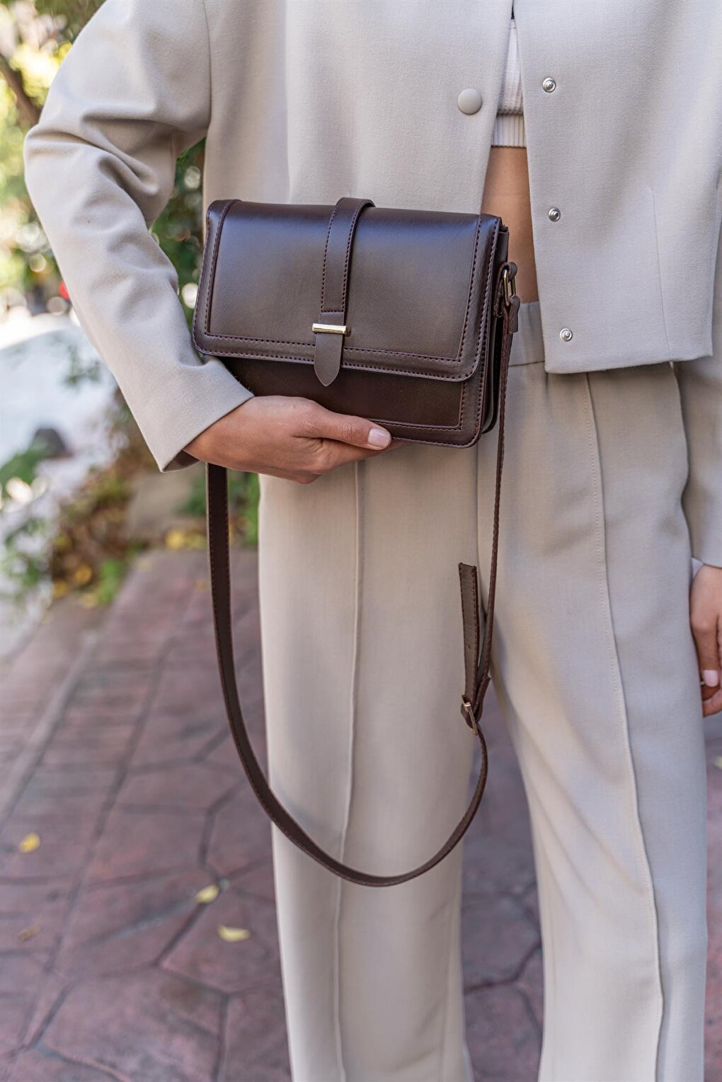 Women's Crossbody Bag - Brown