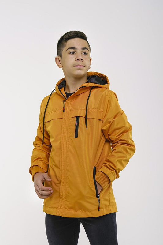 Boy's Hooded, Lined, Seasonal Coat with Pockets