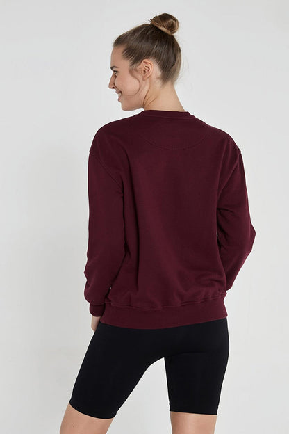 Lydney Women's Crew Neck Sweatshirt Claret Red