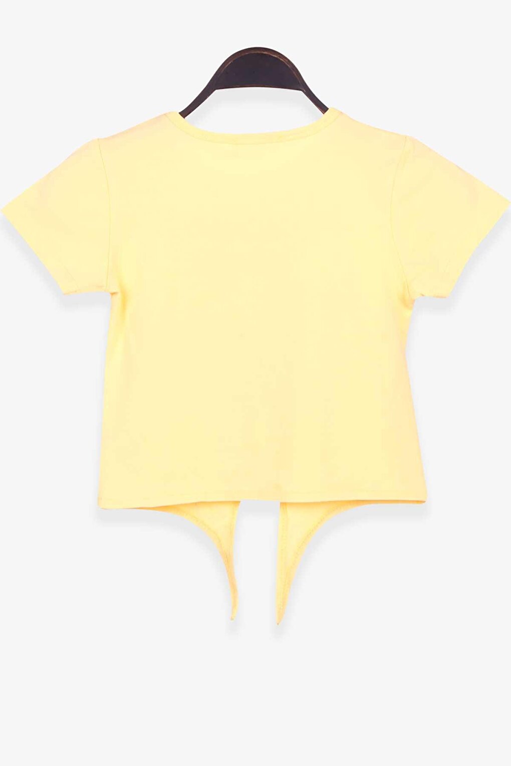 Girl's T-Shirt Text Printed Yellow (Age 9-14)