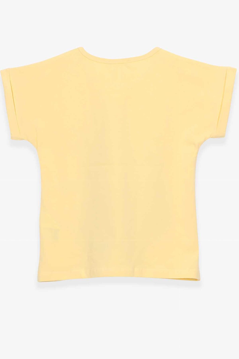 Girl's T-Shirt Girl Printed Yellow (Age 8-12)